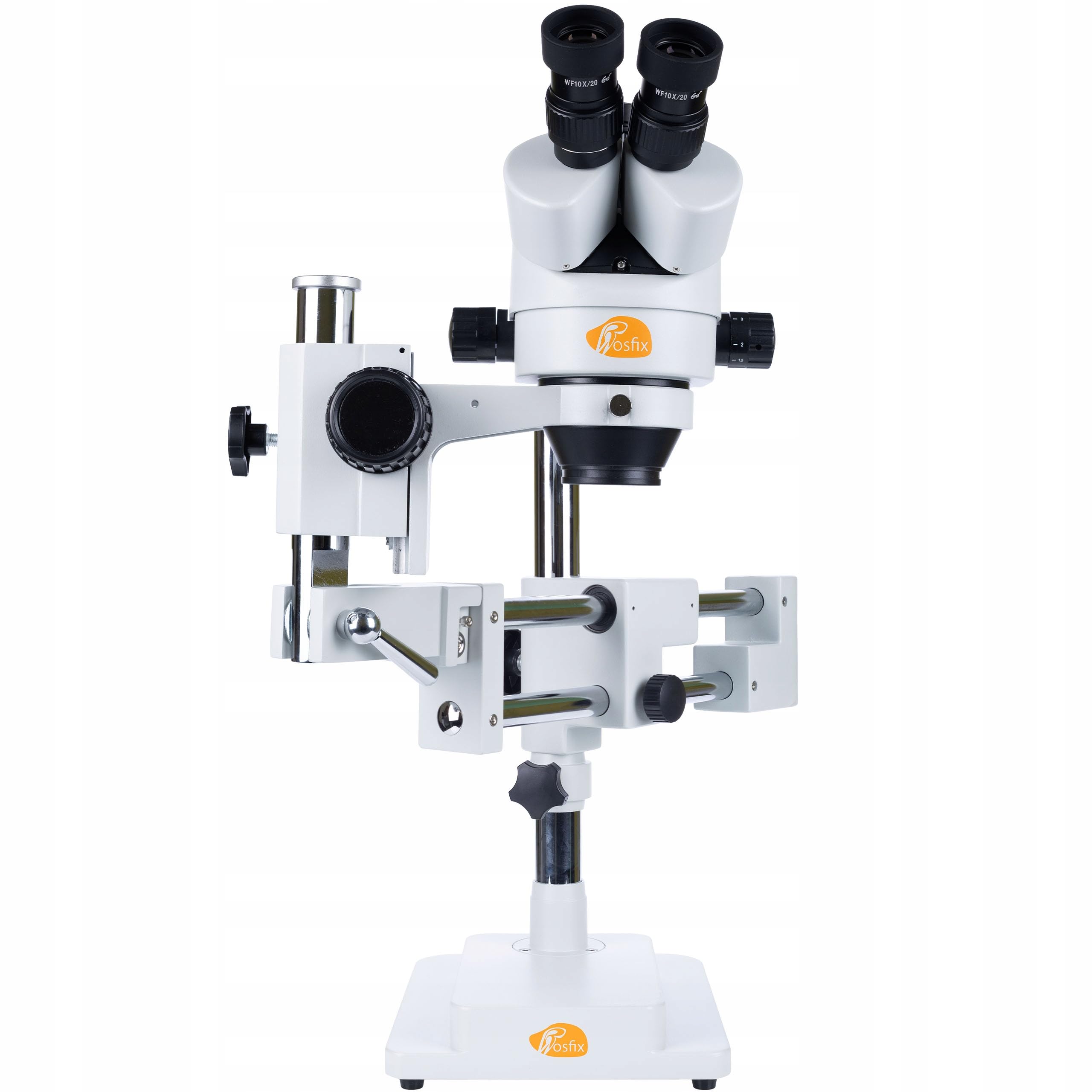 Juego de microscopio estéreo trinocular Jupiter Pro MSJP-T-SDMS1 con 56 luces LED | Ergonómico, 7-45 veces ampliable, giratorio 360°, distancia de trabajo amplia | laboratorio, industria, electrónica