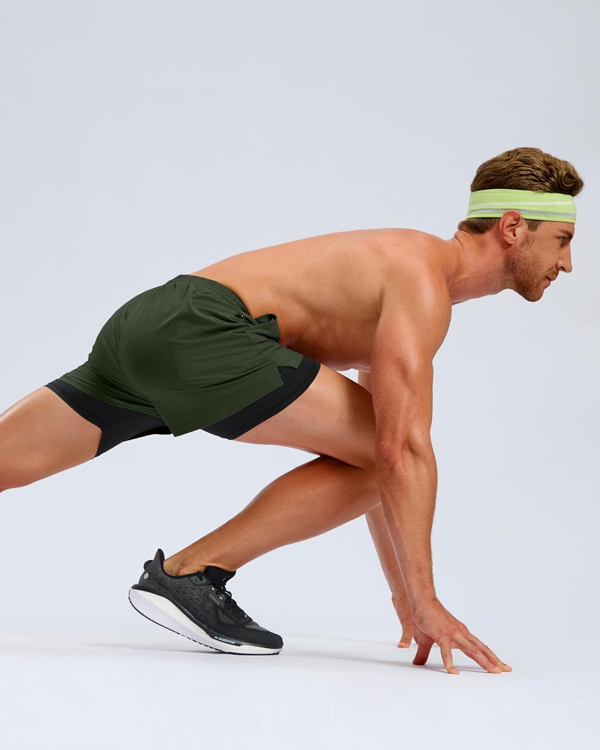 Pudolla Men's 2 in 1 Workout Running Shorts 5" Quick Dry Lined Gym Shorts Athletic with 4 Pockets for Men Tennis Training - Image 7