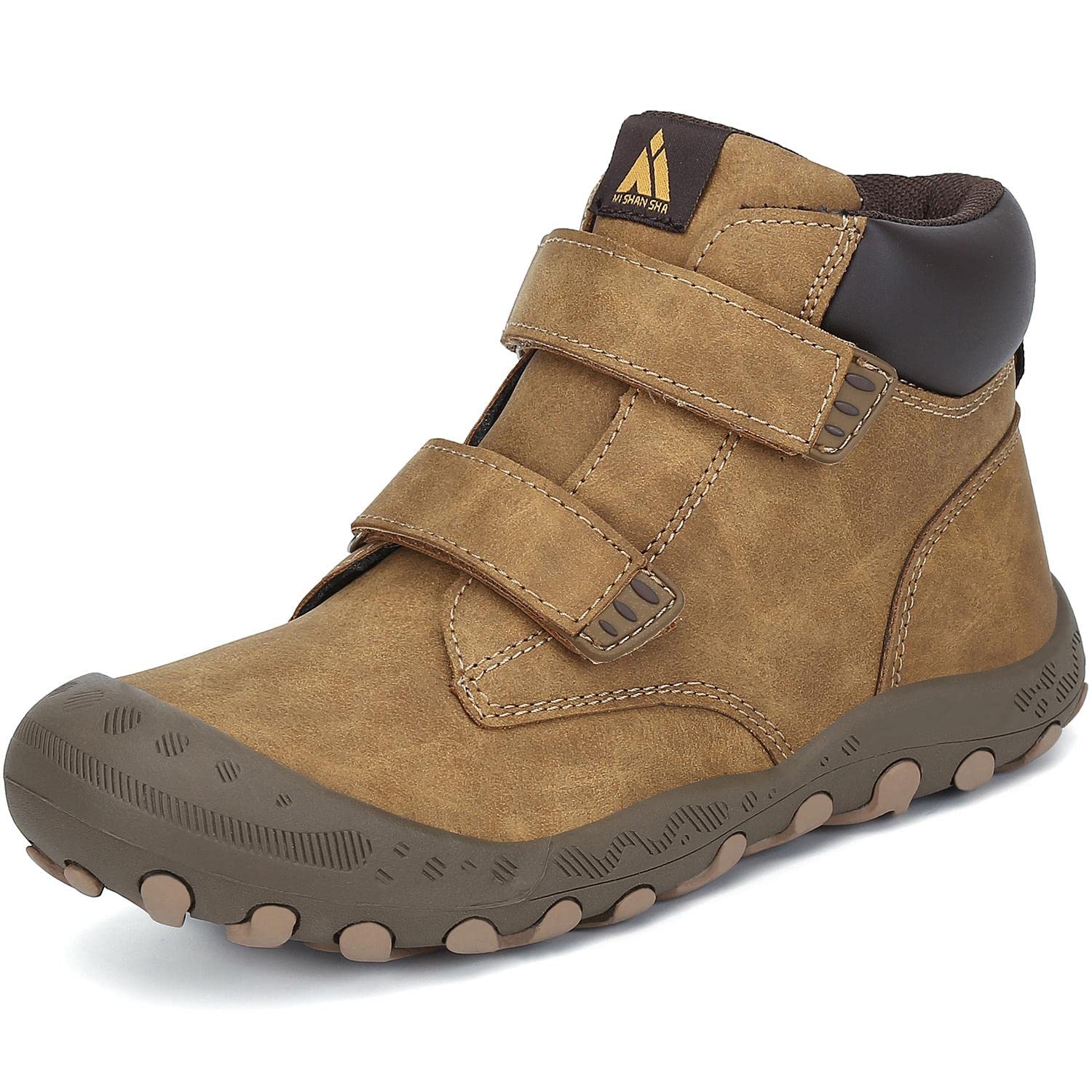 Mishansha Chaussures de Randonné Enfants Légères Bottes de Trekking Antidérapantes Respirant Chaussures de Marche pour Garçon et Fille, Brun Cacahuète, 31 EU