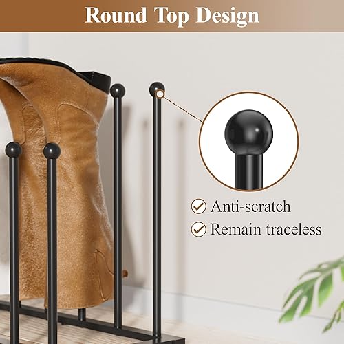 Miniatura 3 de Zapateros independientes para botas, para 6 pares, almacenamiento de botas, organizador de zapatos para armario, entrada, garaje, porche,