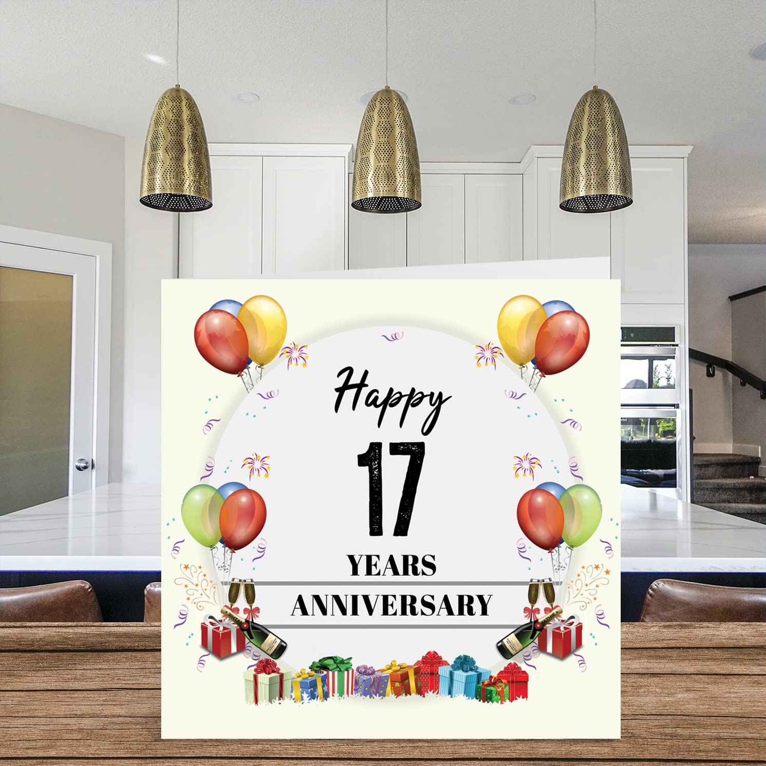 Simpatico biglietto per 14° anniversario, con scritta Relaxed Bears – in metallo, regalo per 14° anniversario (gc-annitv14