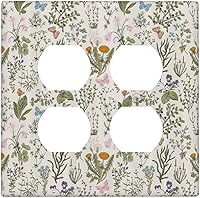 Vista 53 de William Morris Floral Boho Azul Medianoche Azul Bohemio Flor 1 Banda Dúplex Cubierta de Salida Decorativa Receptáculo Único Interruptor Eléctrico