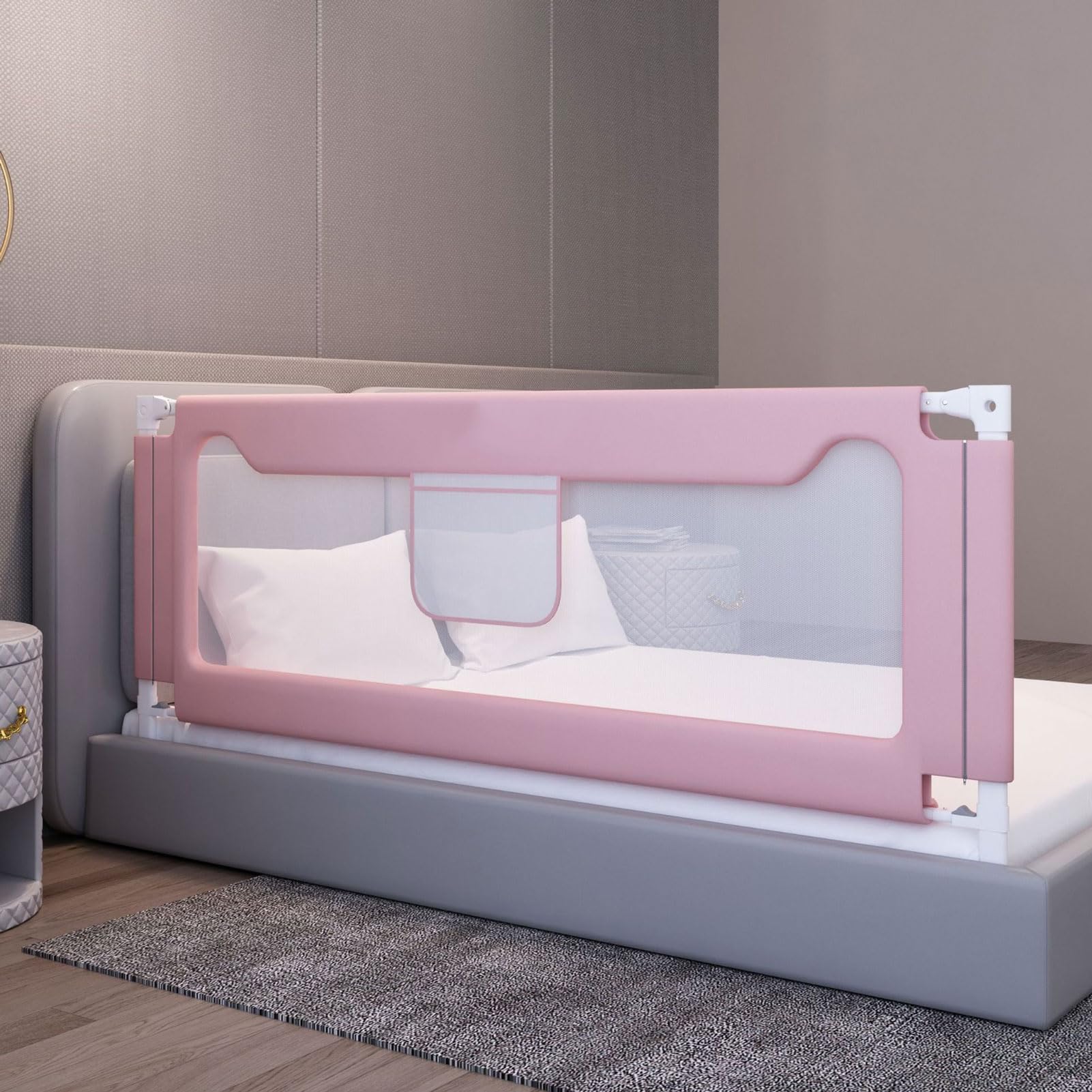 Barandillas para Cama Infantil, barandilla de Seguridad para el pie de la Cama del bebé, barandillas de Seguridad para Cama Infantil, barandilla Extra Alta para Cama Infantil, bara