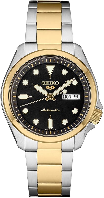 Amazon.com: Seiko SRPE60 Seiko 5 Sports Men's Watch Silver-Tone, Gold-Tone  44.6mm Stainless Steel : Clothing, Shoes \u0026 Jewelry