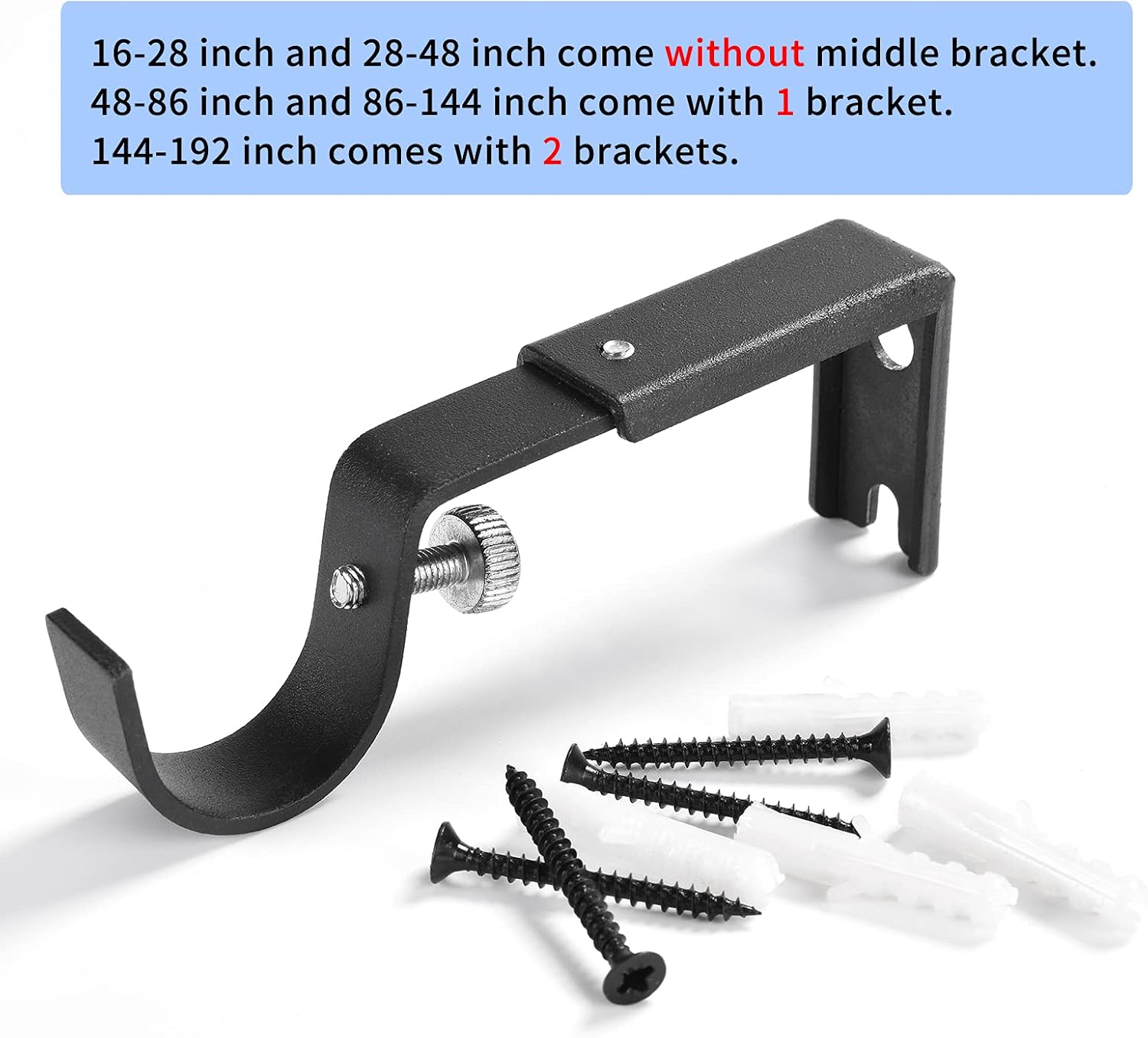 Buy 1 Inch Industrial Curtain Rod, Curtain Rods for Windows 48 to 84 Inch, Rustic Wrap Around