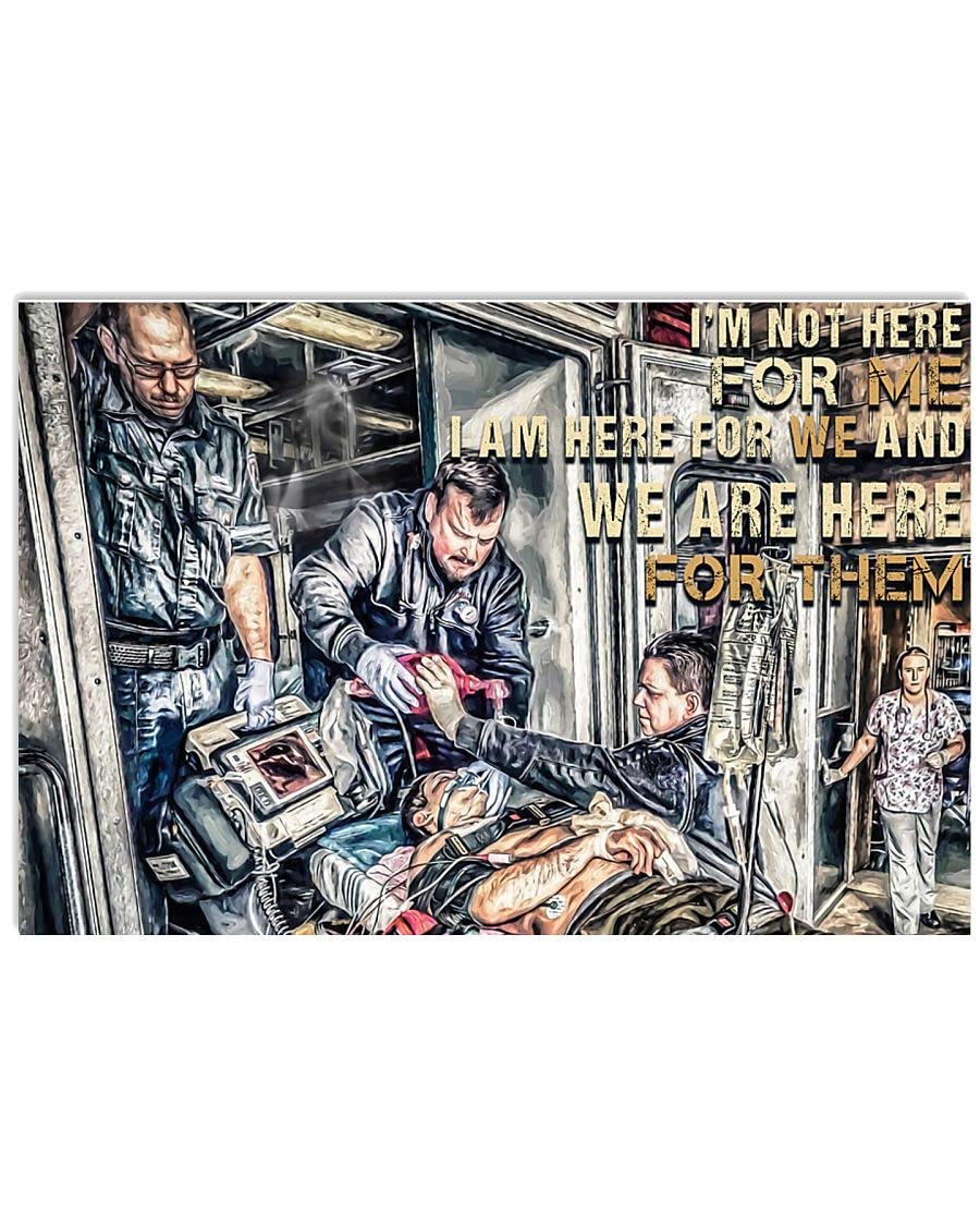 Doctor's Care Metal Tin Signs I'mHere For Me Posters Doctor's Office Plaque Decoration Hospital Home Room Wall Decor 12x16 Inches