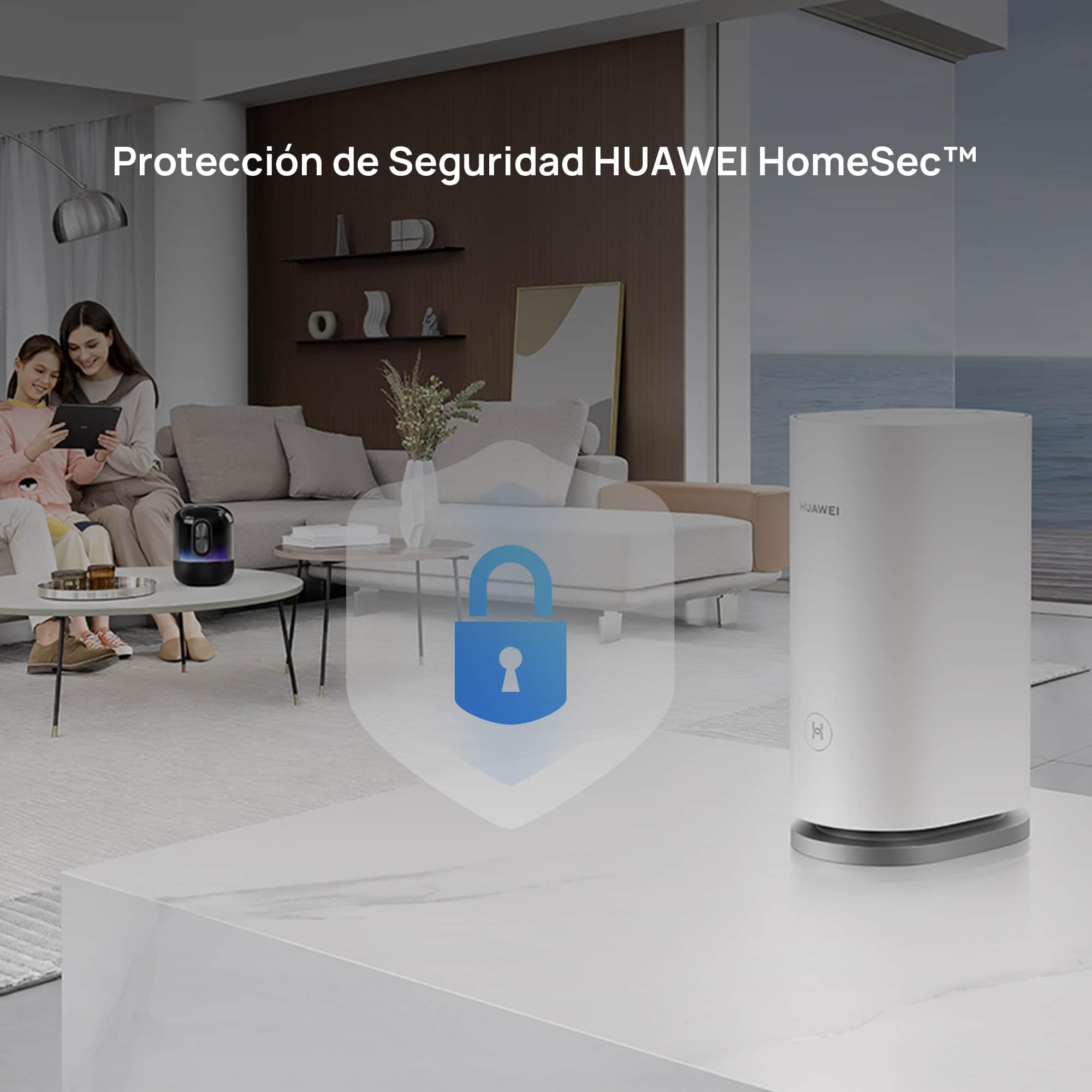 HUAWEI WiFi Mesh 3, Router Mesh Wi-Fi 6 AX3000 para Todo Hogar, Cobertura de hasta 200-400 m², 9 Puertos GE en Total, Seguridad HomeSec™, Paquete de 3, Exclusivo de Amazon, Garantía 42 Meses, Blanco