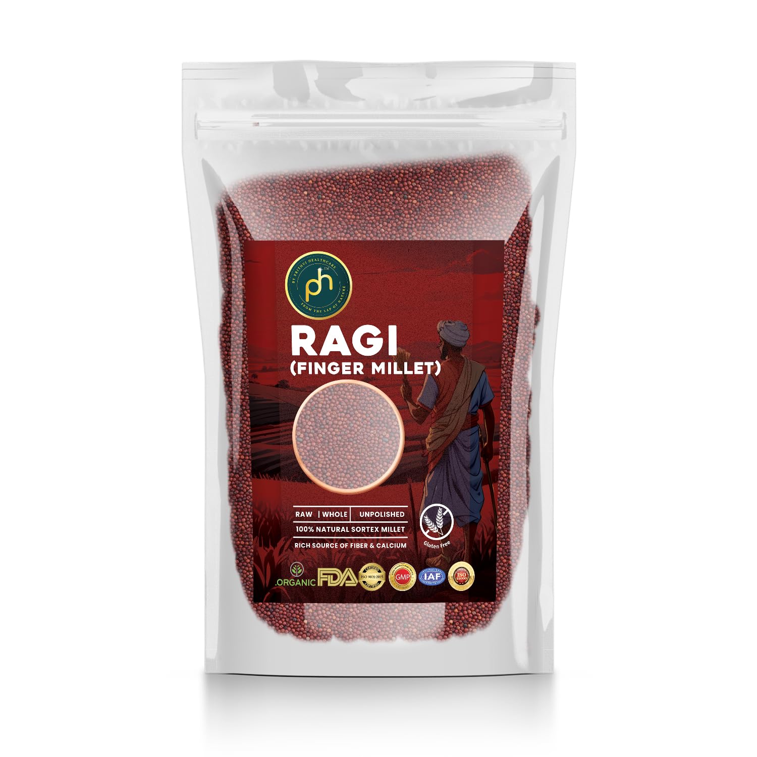 PHs Organic Ragi (Nachani) Millet 1 kg Whole | 100% Gluten Free | Nutrient-rich whole finger millet whole for wholesome, gluten-free cooking and baking. (B09Q168NDZ) Amazon Price History, Amazon Price Tracker