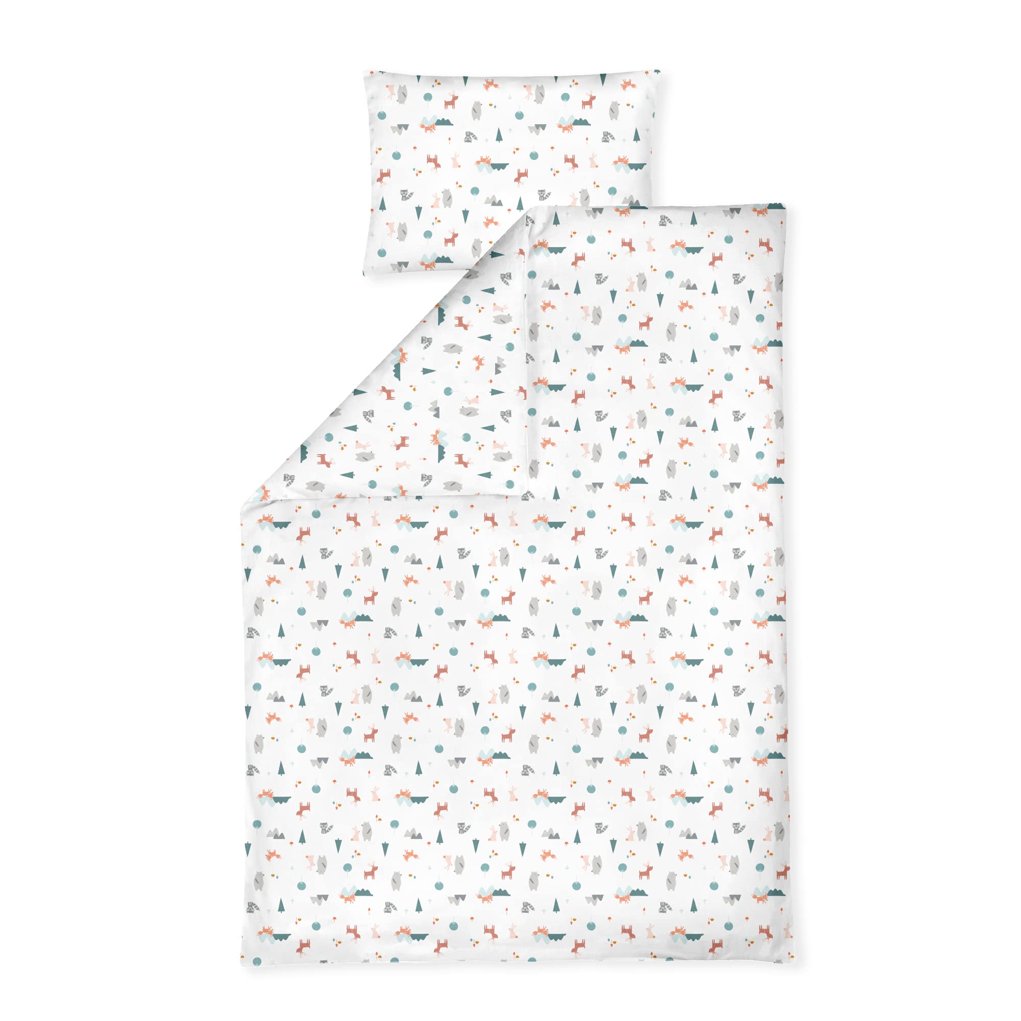 Julius Zöllner Jersey - pościel dziecięca 100 x 135 + 40 x 60 cm, 2-częściowy zestaw poszewek na kołdrę i poszewki na poduszkę, 100% bawełna dżersejowa, z zamkiem błyskawicznym, Standard 100 by