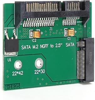 BROLEO Adaptör Kartı, M.2 NGFF SSD - SATA3 Kartı Dizüstü Masaüstü Bilgisayarlar için 22x42mm