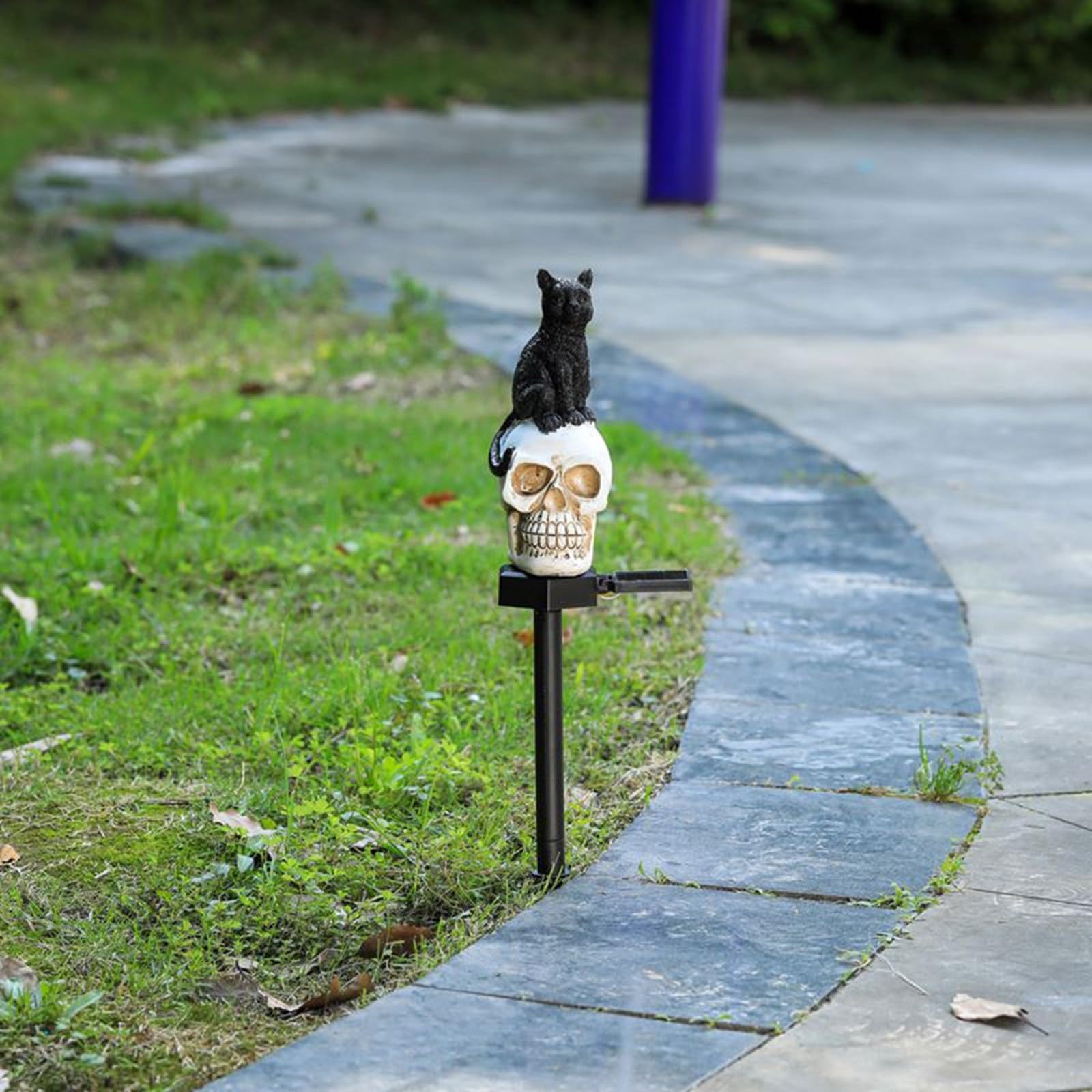 GpahrrDnij Halloween Skeleton Animal Solar Ground Insert Light Outdoor Resin Solar Light for Yard Garden Patio Decoration Star Light Projector Indoor 20 (B, 45x12x10cm)