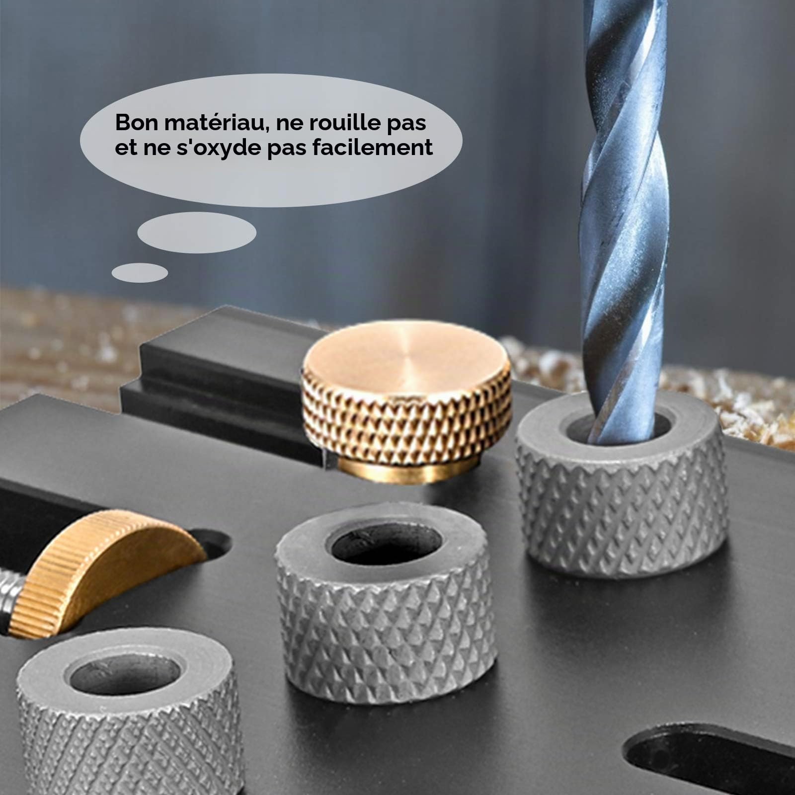 Gabarit de Centrage Kit avec Positionnement plus Précis, Kit de Localisateur avec Foret 6/8/10/15