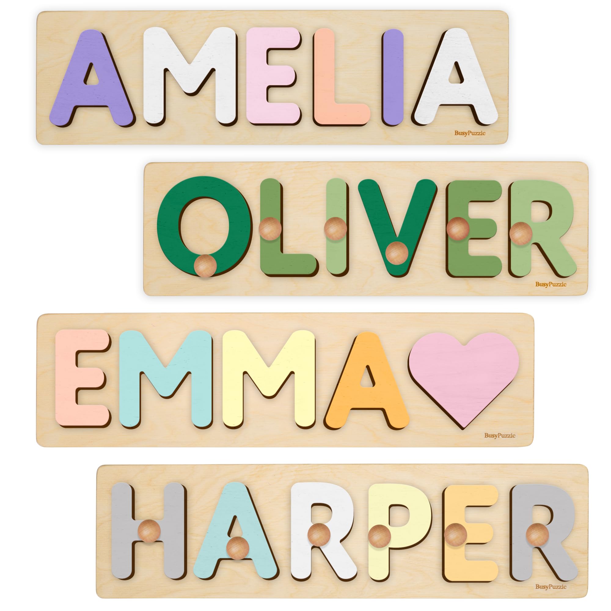 Personalized Name Puzzle Montessori Toys Nursery Decor Customized Puzzle Educational Toy for a 1 Year Old Gifts Kids Name Sign for Nursery Easter Present for Baby