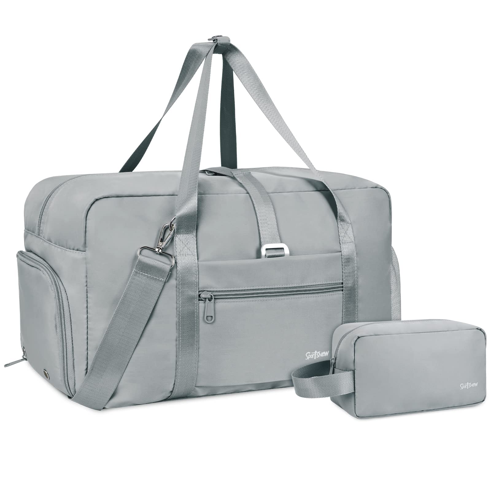Photo 1 of (READ FULL POST) sportsnew Sports Gym Travel Duffel Bags Weekender Overnight Shoulder with Shoes Compartment and Wet Dry Storage Pockets with Adjustable Yoga Mat Holder Bags for Women Gray