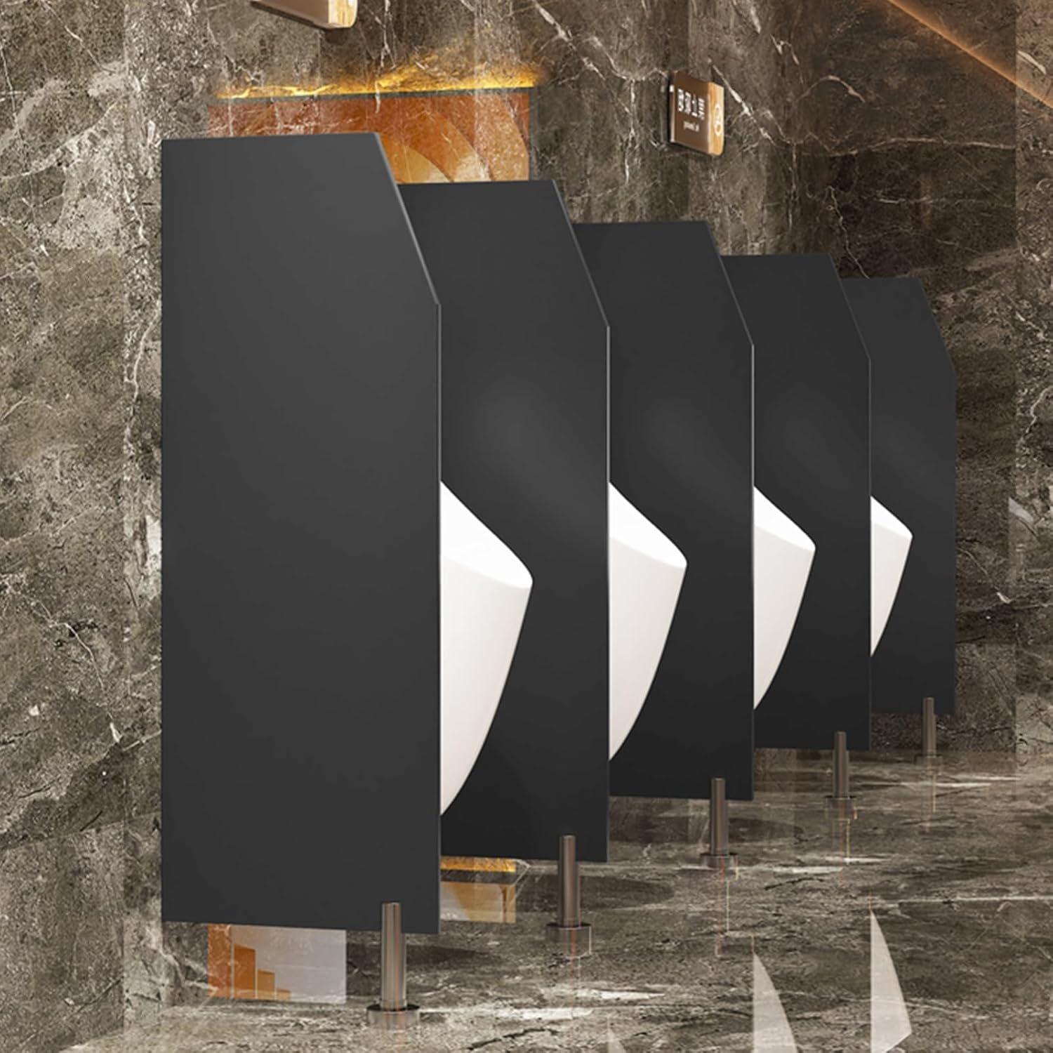 Urinal Privacy Screen and Partition, Stainless Steel Fittings for Enhanced Privacy in Public Toilets, Ideal for Offices, Supermarkets, and Shopping Malls