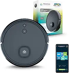 Smart Robô Aspirador Wi-Fi Laser PRA800 Positivo Casa Inteligente, Mapeamento Inteligente, Varre, Aspira, Passa Pano, Retorna para Base, Bivolt e Controle por App, Alexa e Google Assistente