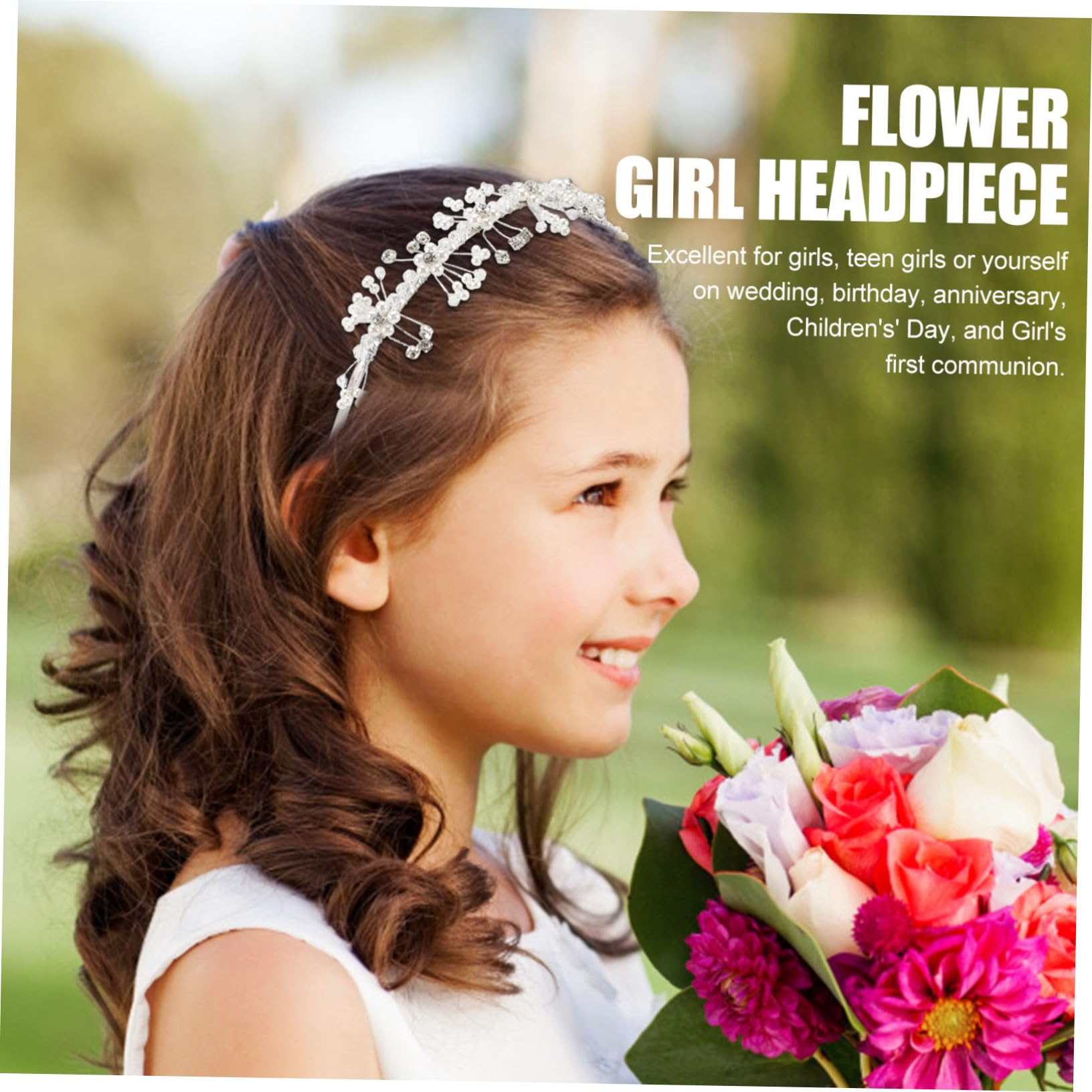 MAGICLULU 3piezas Diadema De Perlas Para Accesorios De Cabello Elegantes Para Bodas y Fotografía Para Cumpleaños y Especiales