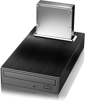 محرك أقراص Blu Ray خارجي 4 في 1 من Yaeonku، محرك أقراص Blu-ray خارجي 16x USB 3.0 وType-C، مشغل أقراص BD/CD/DVD مكتبي متعدد الوظائف وسريع الشحن مع حاوية محرك أقراص ثابت وموزع USB لأجهزة Mac/PC/Laptop