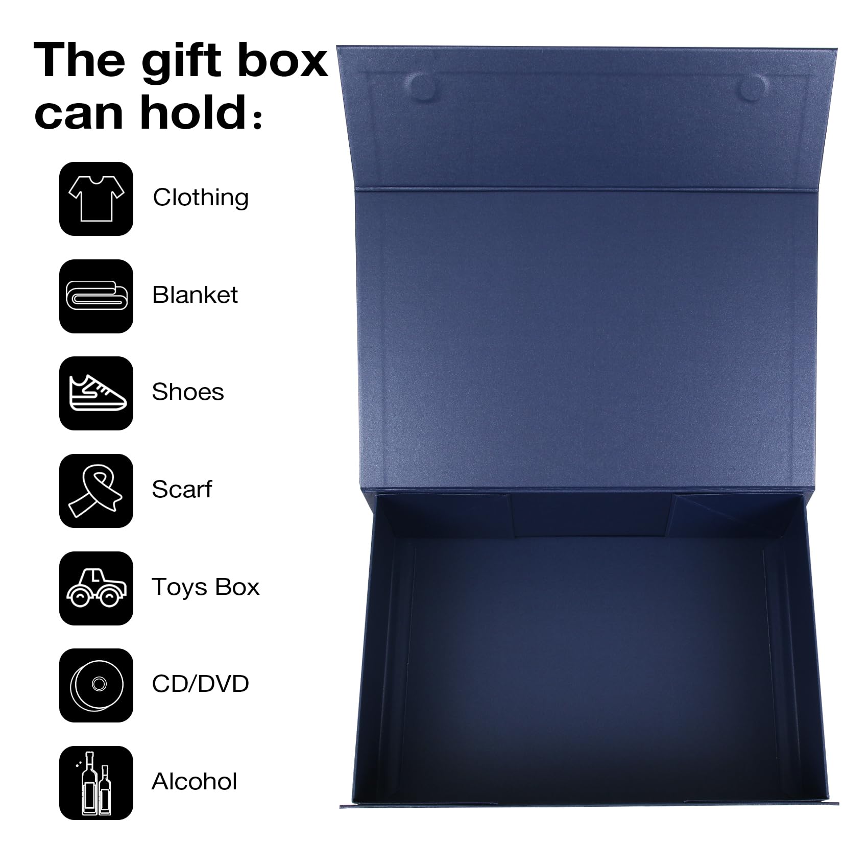 Amazon.com: Aimyoo Navy Blue Magnetic Gift Boxes with Lids 13.8