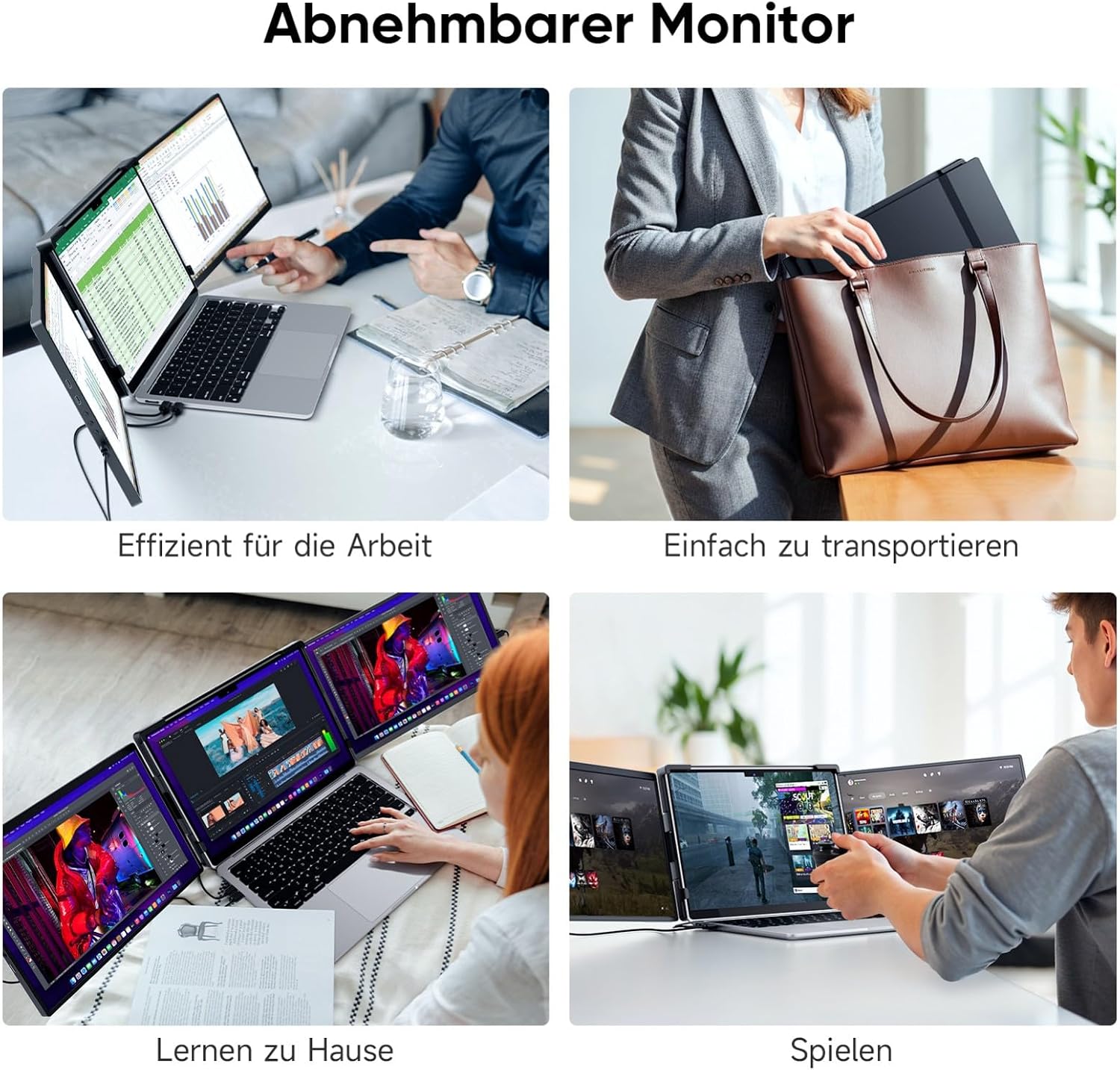 Dopesplay 14.1" Triple Laptop Screen Extender with Case for 14-17" Laptops 8 71wEaBdS7ML. AC SL1500