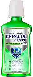 CEPACOL - Enxaguante Bucal Expert Menta Protect - Com Flúor - Hálito Duradouro e Proteção Contra Cáries - 250ml
