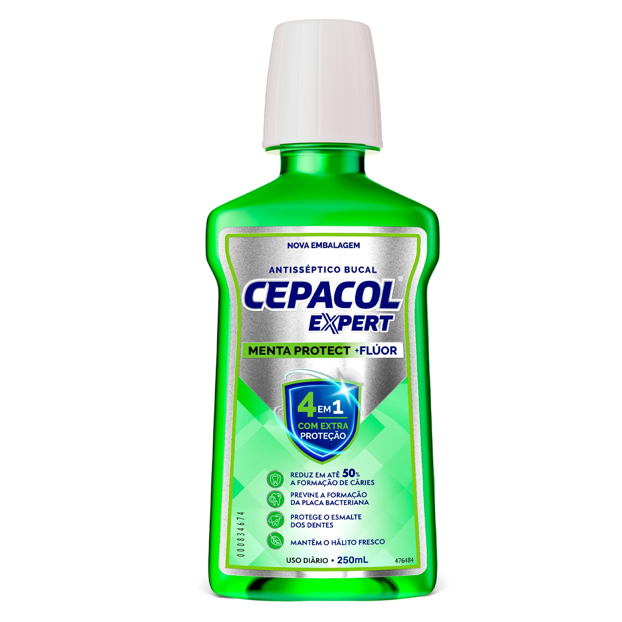 CEPACOL - Enxaguante Bucal Expert Menta Protect - Com Flúor - Hálito Duradouro e Proteção