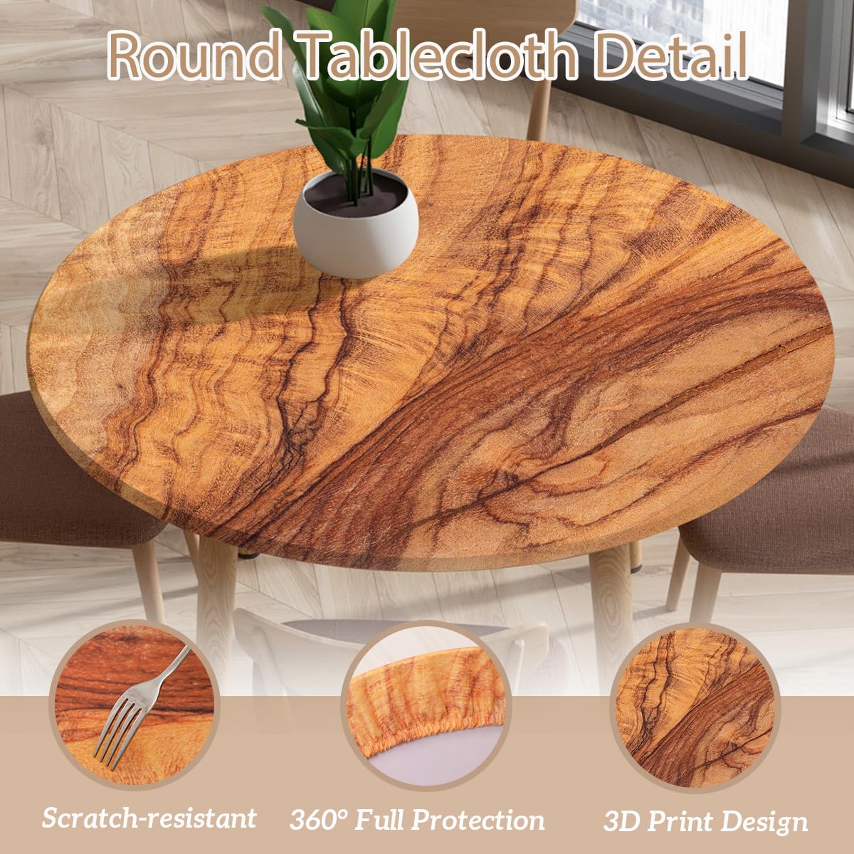 FANSU Rond tafelkleed, elastisch, afwasbaar, voor buiten, 3D-stadszicht, rond, waterdicht, lotuseffect, tafelkleed voor buiten, tuin, diameter 180 cm, blauwe zee FANSU Rond tafelkleed, elastisch, afwasbaar, voor buiten, 3D-stadszicht, rond, waterdicht, lotuseffect, tafelkleed voor buiten, tuin, diameter 180 cm, blauwe zee