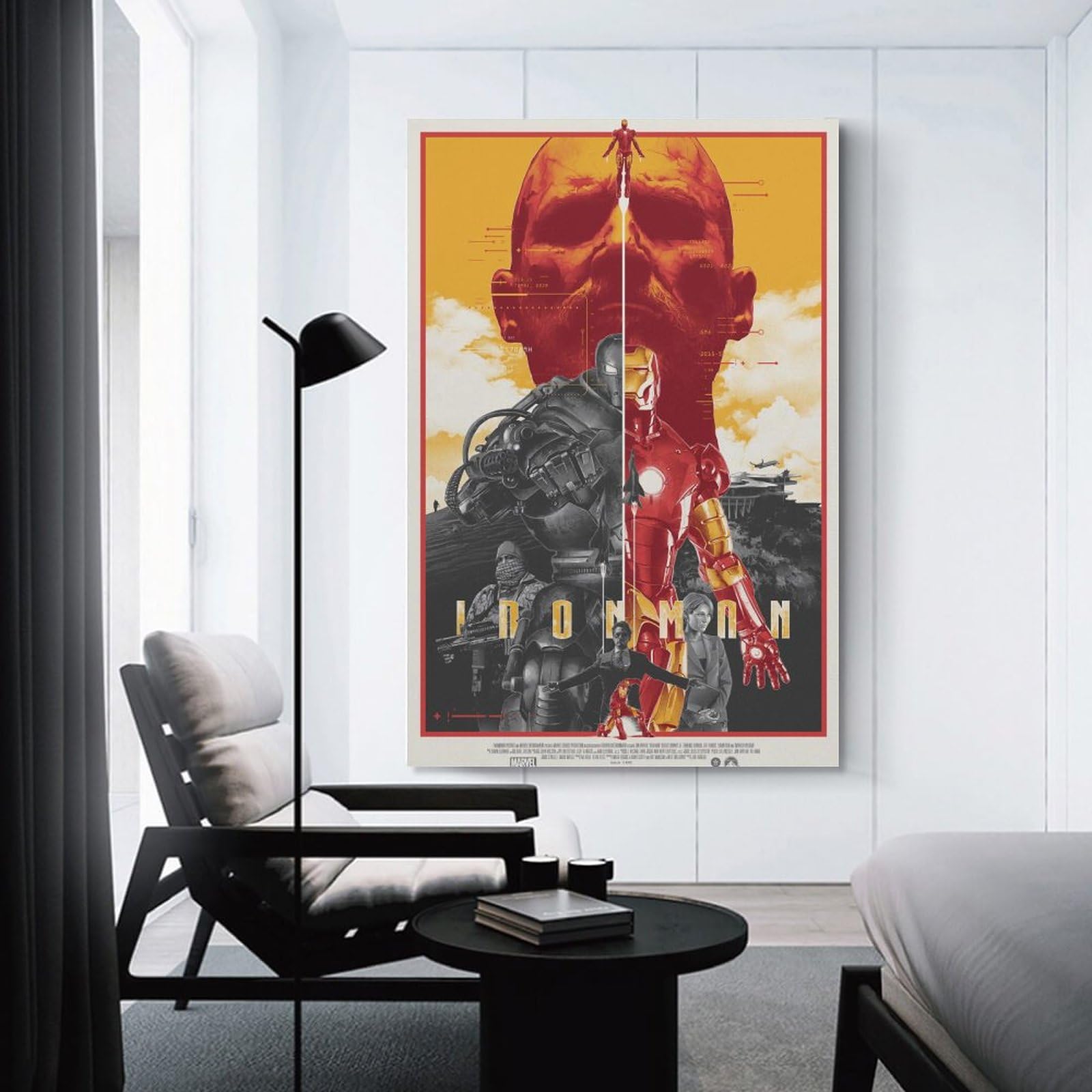 素晴らしい映画アイアンマンアートポスター オフィス ベッドルーム ダイニングルーム装飾 キャンバス 印刷 アートパネル24x36in Amazon｜アイアンマン  Iron Man マーベル 映画 ポスター 6 壁アート キャンバス プリント リビング 寝室 ダイニングルーム バスルーム ホーム ..., image size:1600x1600