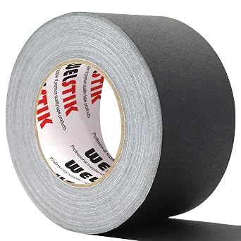 WELSTIK Gaffers Tape 3 Inch Black 3" X 60 Yards Heavy Duty Gaffer Tape 3 Inch for Cables,Photography,Theater Stage Setup,Interior Design,Residue Free,Non Reflective,Easy to Tear