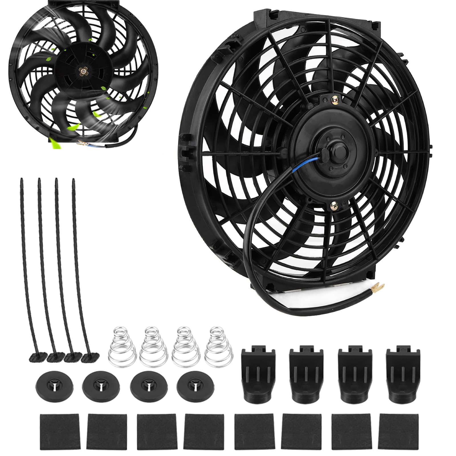 Amazon.co.jp: 12インチ エンジン冷却ファン 大風量 電動
