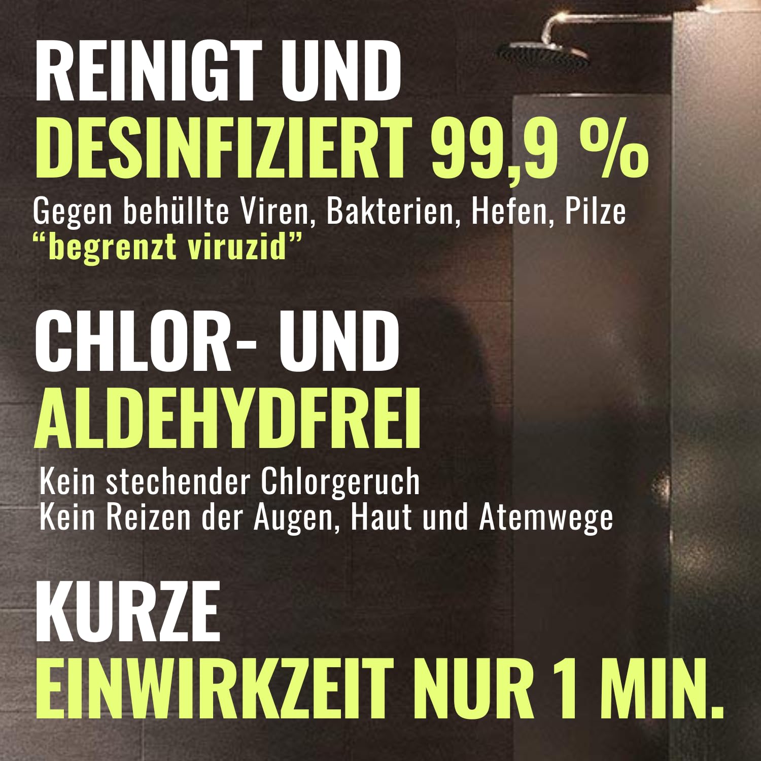 Flächendesinfektionsmittel alkoholfrei - Desinfektionsreiniger mit breitem Wirkungsspektrum - Desinfektionsmittel für Hände & Flächen - 5 L