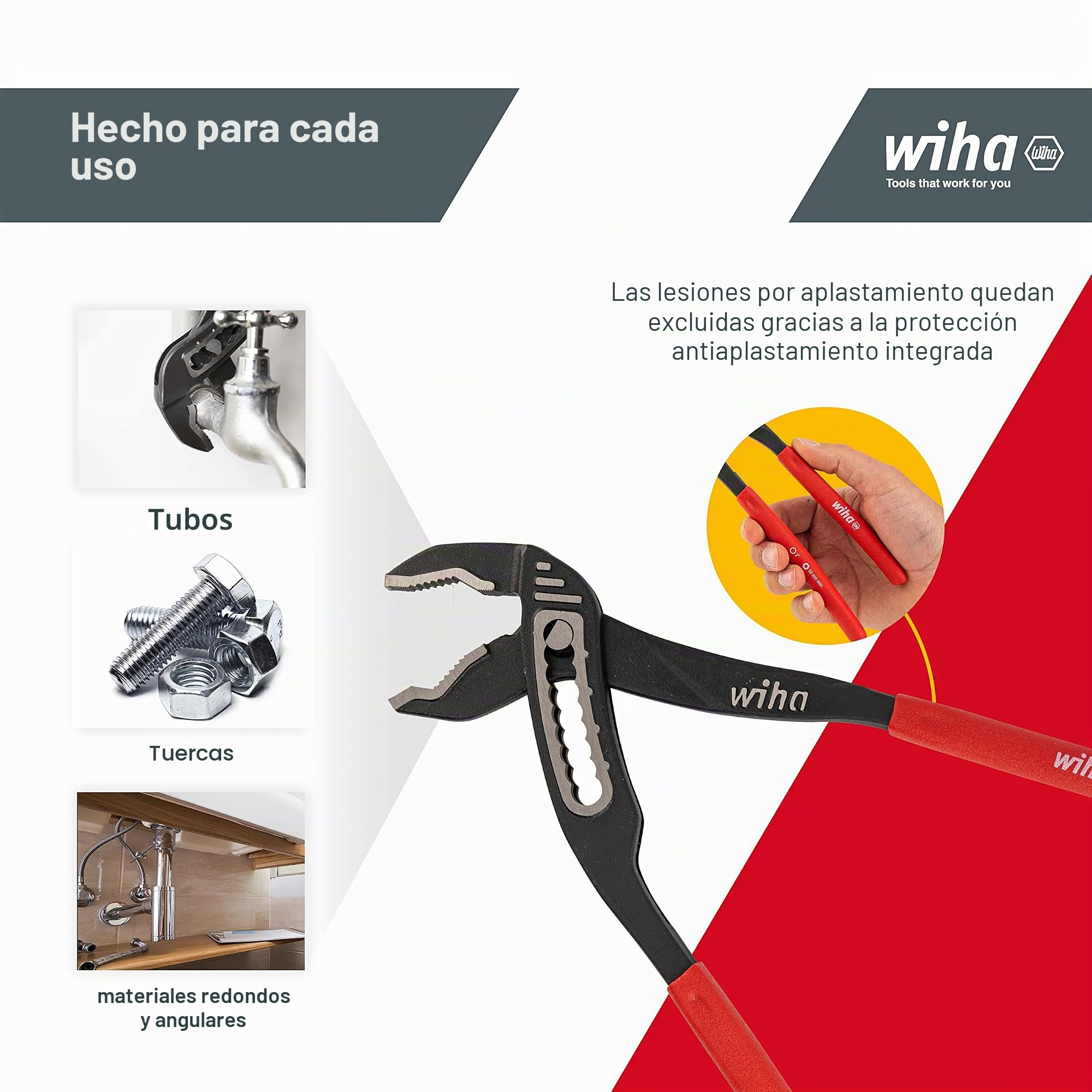 Wiha Alicates para fontanería Classic deslizados 250 mm (26761)