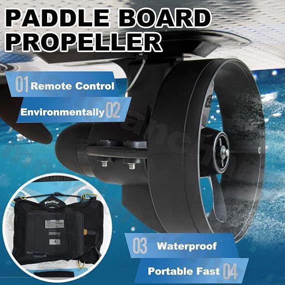 Ultralight Surfboard Thruster System-216/288w 12v Paddle Board Motor Motorized Fin,Remote Switch,20ah 2.5h Endurance, 3-5km/H Speed,for Kayak/Sup/Surf/Yoga/Fishing,D180
