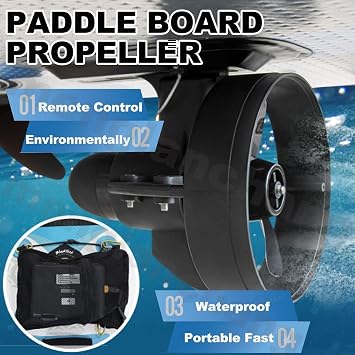 Ultralight Surfboard Thruster System-216/288w 12v Paddle Board Motor Motorized Fin,Remote Switch,20ah 2.5h Endurance, 3-5km/H Speed,for Kayak/Sup/Surf/Yoga/Fishing,D180