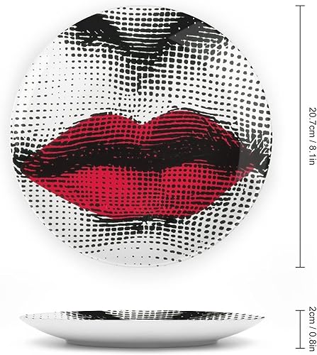 Miniatura 2 de Aloked Lina Cavalieri Plato decorativo Fornase para maquillaje de cara, para colgar en la pared, incluye soporte y gancho de resorte especial,