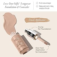 Vista 2 de PÜR MINERALS 4-in-1 Love Your Selfie Foundation & Concealer - Longwear Full Coverage Liquid Makeup Foundation with Hydrating Blend for
