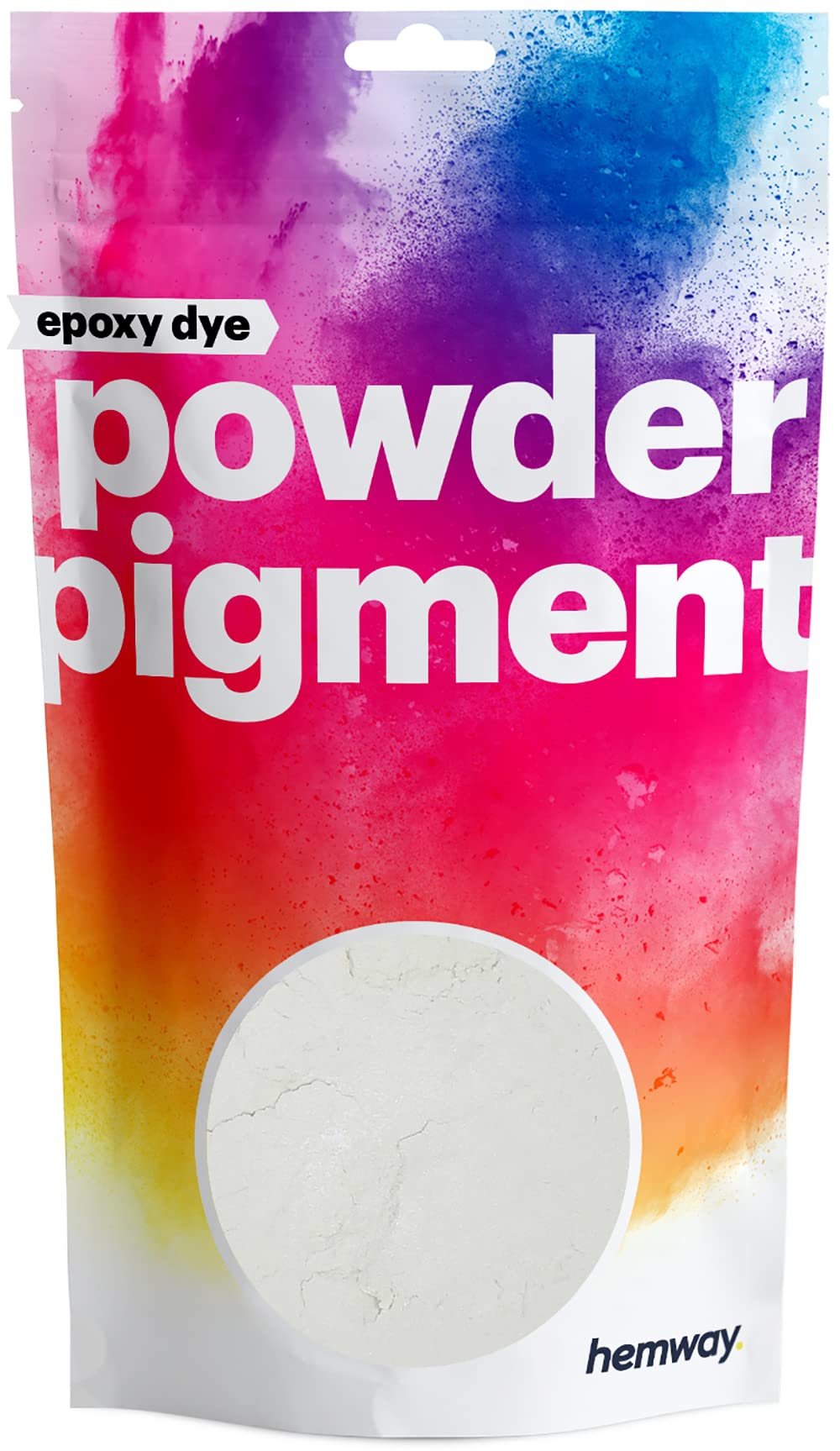 Hemway Epoxy Dye Powder Pigment Metallic Pearl White Powder 100g โ image 1