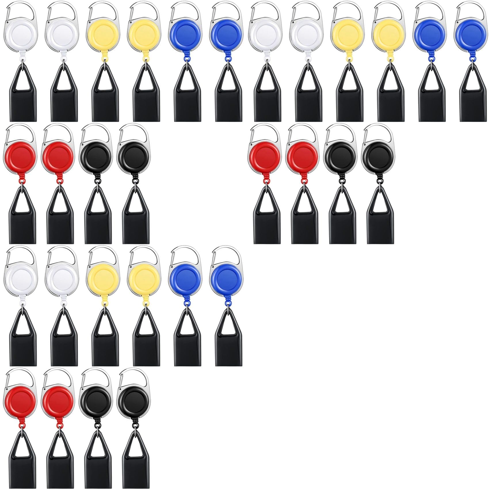 Vjsujehgy 30 Pieces Retractable Lighter Clip Assorted Color Lighter Holder Keychain with Clip Classic Lighter Cover, Single Clip