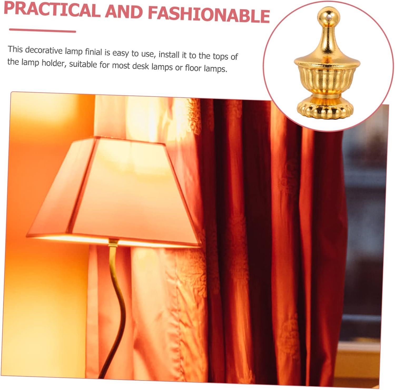 4Pcs Decorative Lamp Finials Knob Accessories for Table and Desk Lamps Stylish and Chic Lamp Shade Toppers for Bedroom Living and Study Decor