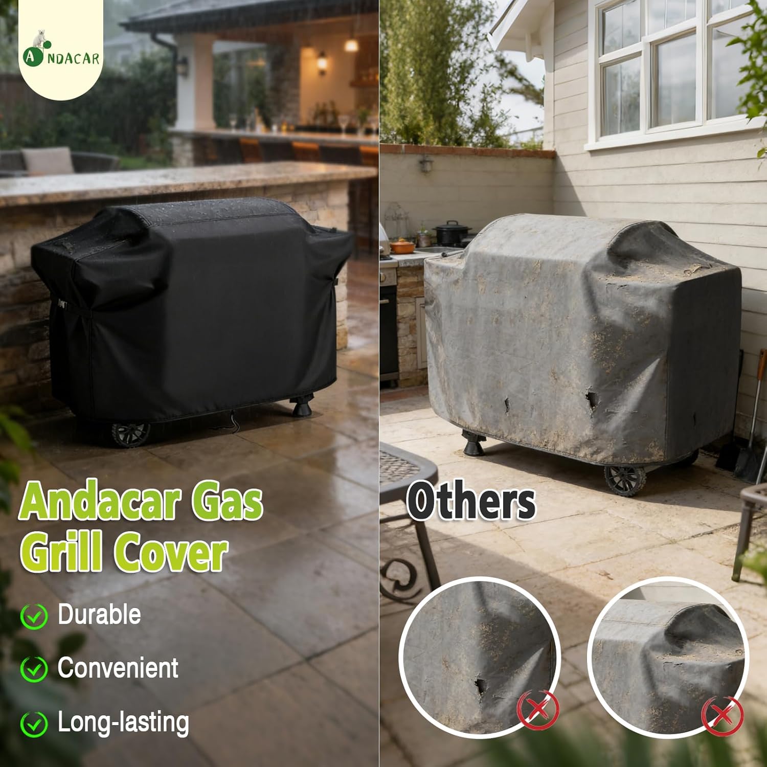 Flat Top Grill Cover for Royal-Gourmet PD4001 4 Burner Propane Gas Griddle, Outdoor Griddle Grill Cover Waterproof Gas Flat Top Grill Cover - 56" L×25" W×37" H, Black