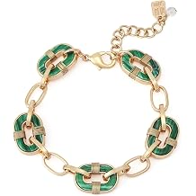 Robert Lee Morris Soho Jewelry Women's Malachite Reversible Link Bracelet
