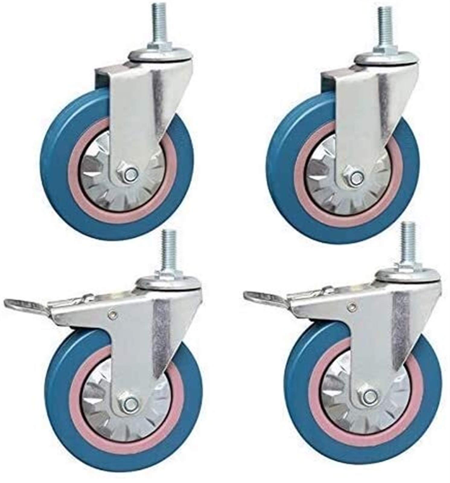 Roulettes de meubles M10 robustes en caoutchouc silencieux charge 320kg