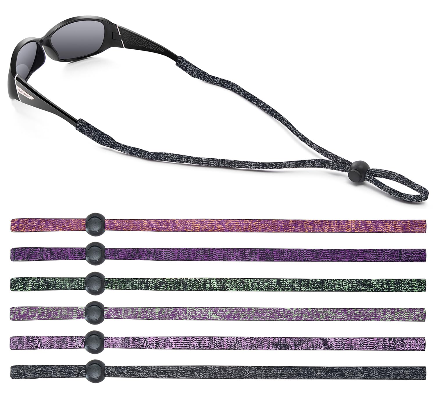 SHINKODASHINKODA Camo Sunglasses Band for Men Women Kids Eye Glass Cord Safety Glasses Lanyard Sports Rope Eyewear Retainers Stylish Sunglass Strings Eyeglass Holders Around Neck, Pack of 6