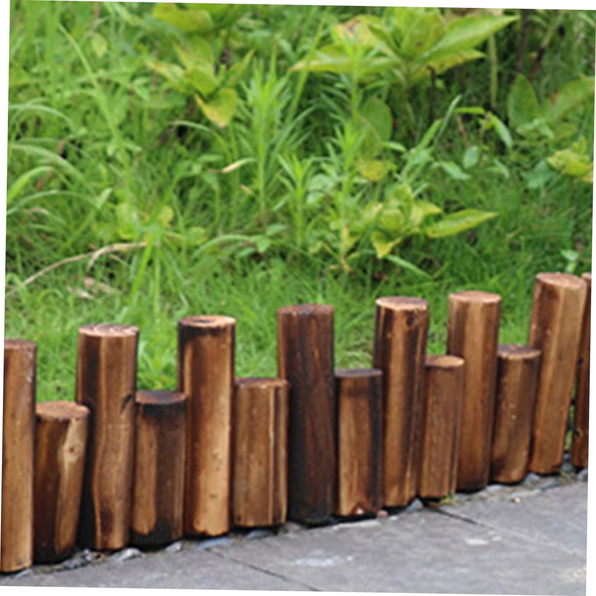 DIY Garden Landscape Fence Decorative Wood Garden Fence Outdoor Ground for Lawn Flowerbeds