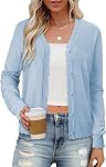 CHICZONE Women Soft Knit Cropped Cardigan Fashion Dressy Button Down Sweater Long Sleeve Casual Clothes S-XXL