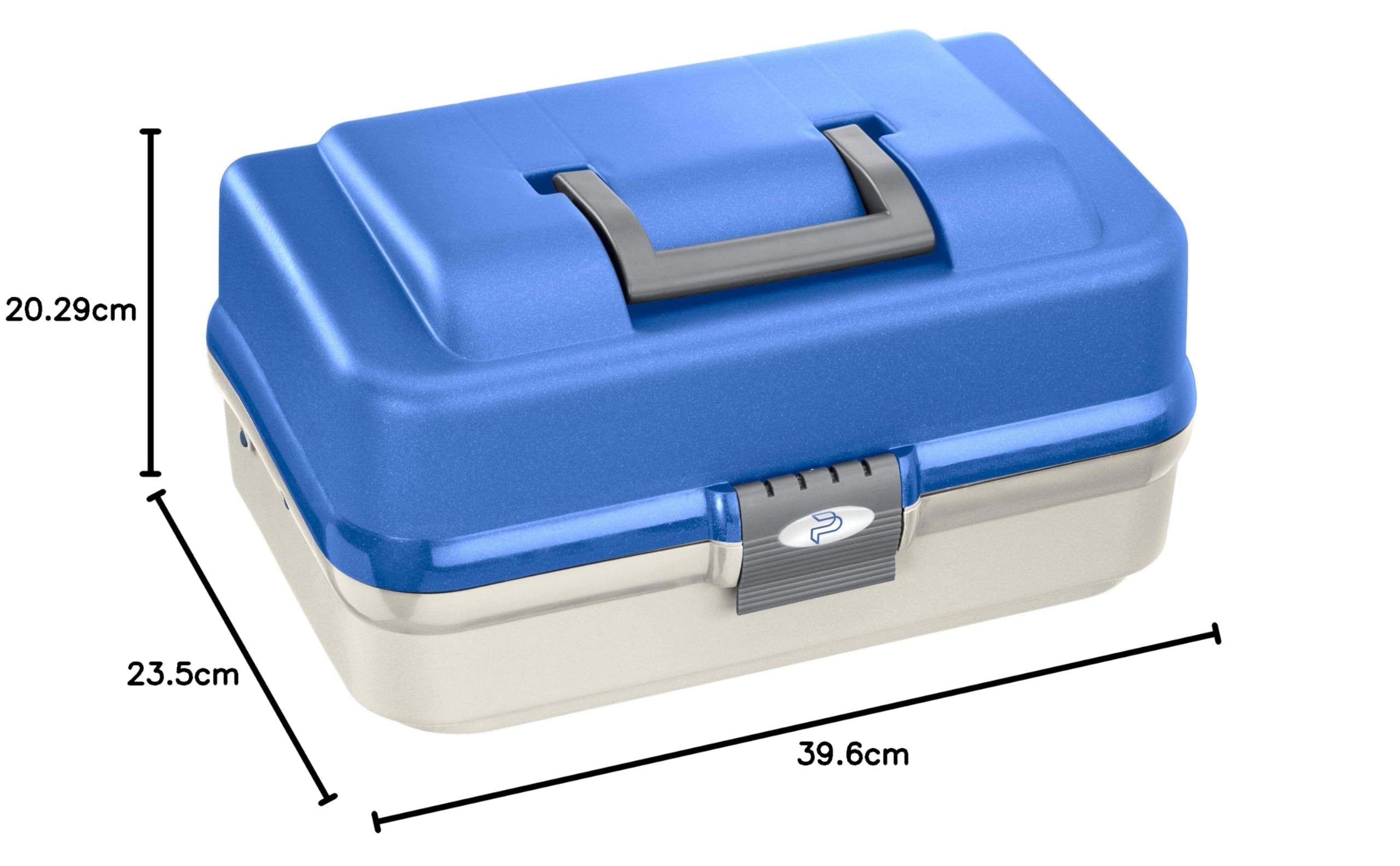 145585, Aktówka wędkarska Unisex Dorosły, Biały i Niebieski, 396 x 235 x 203 mm