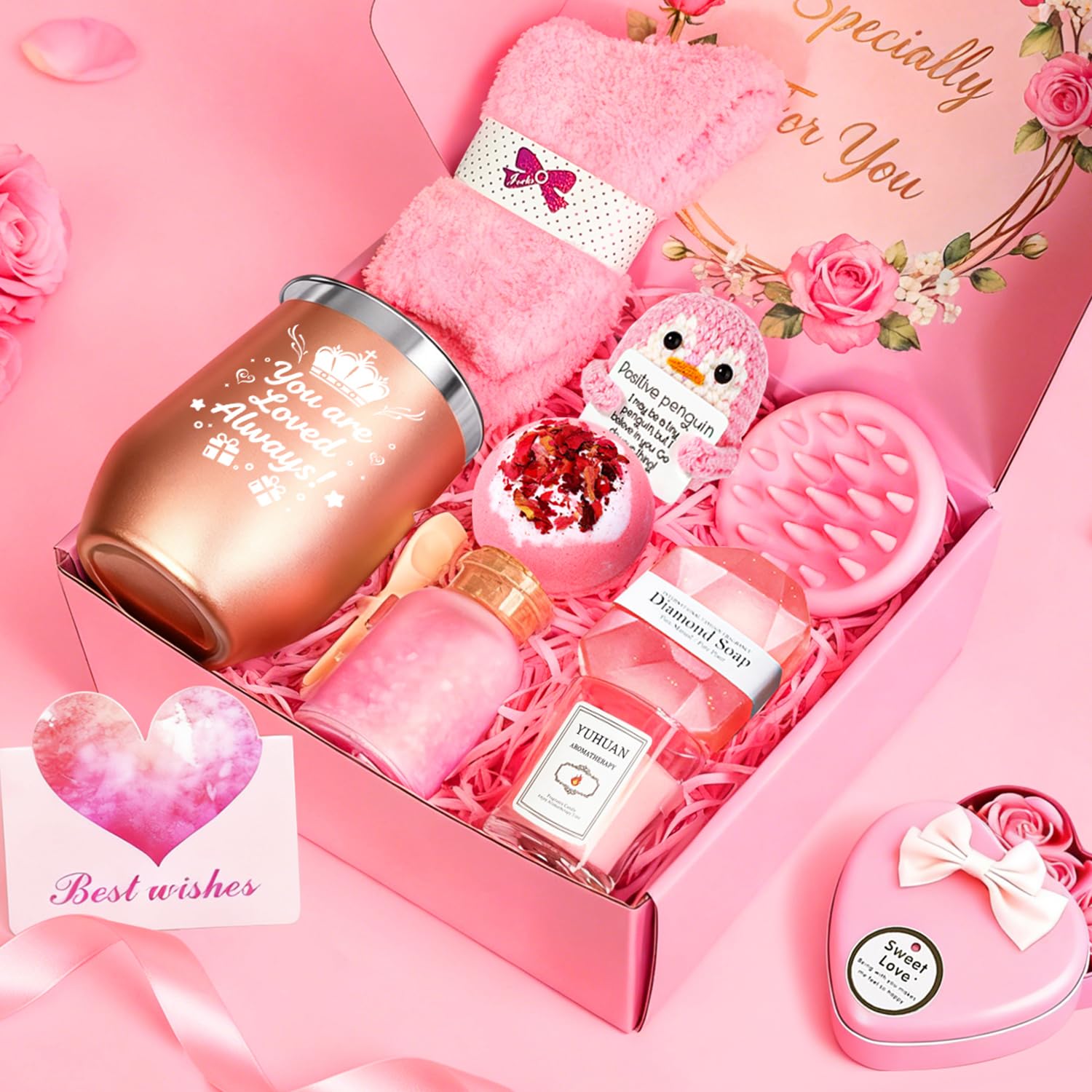 Regali per donne, regalo di compleanno, regalo di compleanno per la mamma, migliore amica, sorella, cesto regalo, set regalo da donna 18, 30, 40, 50, 60, 70 compleanno