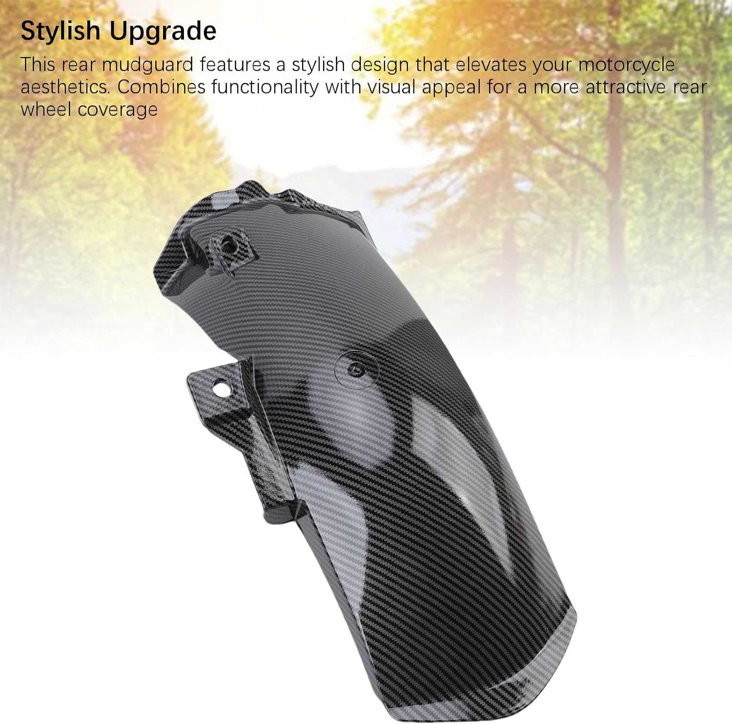 Rear Mudguard Replacement, Motorcycle ABS Mud Flap, Carbon Fiber Pattern for ADV160 2021-2025 - Durable Splash Guard, Easy Installation, Protects Tires from Dirt and Water (Carbon Fiber Pattern)
