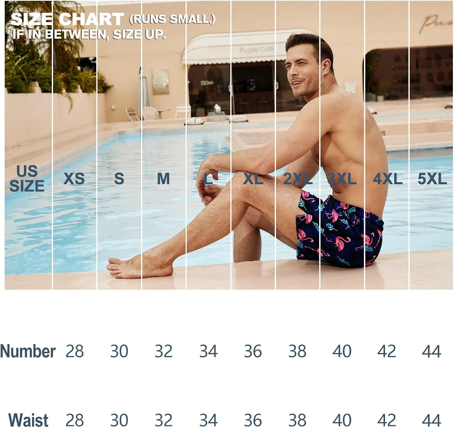 BRISIRA Mens Swim Trunks Bathing Suit 5 Inch Inseam Compression Liner Beach Swim Shorts Swimwear Quick Dry Zipper Pocket - Image 6