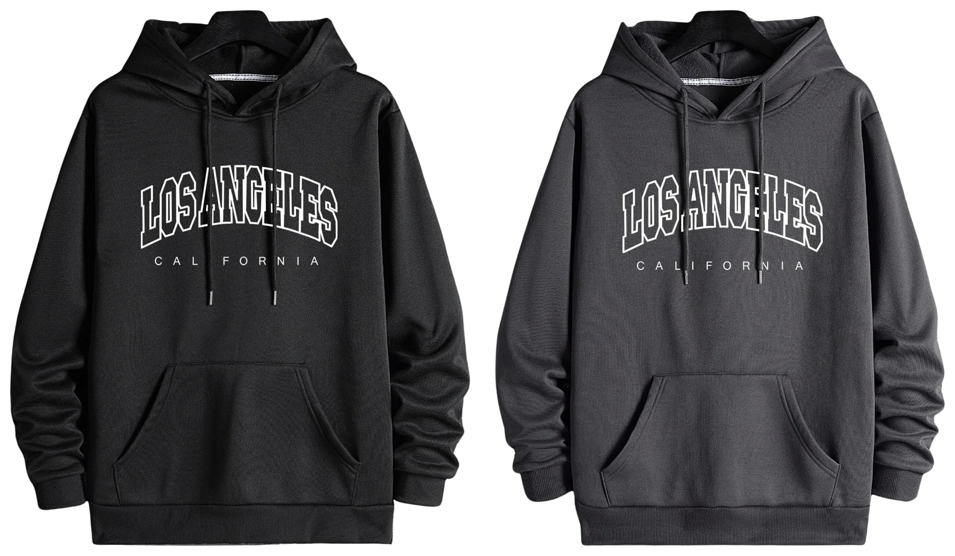 lymio Cotton Blend Regular Fit Unisex Hoodie Sweatshirt (H-14-17) (2XL, Dark Grey, Black)-picture-23